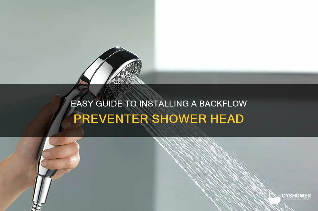 how to install backflow preventer shower head