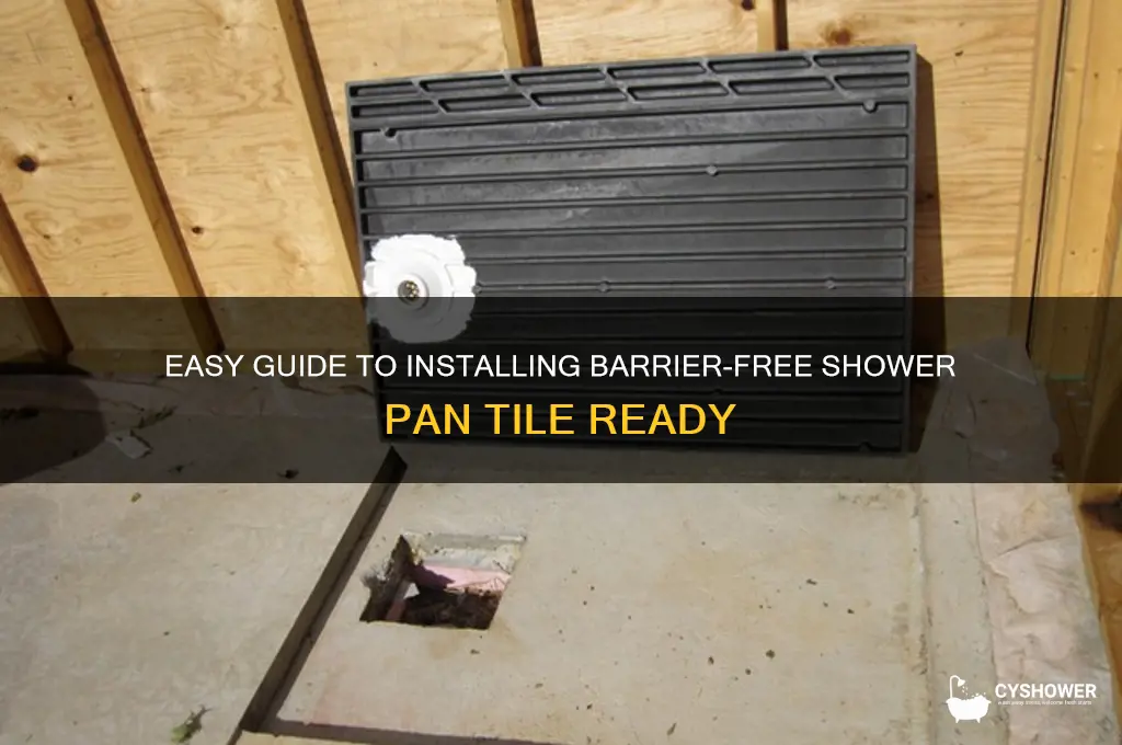 how to install barrier free shower pan tile ready