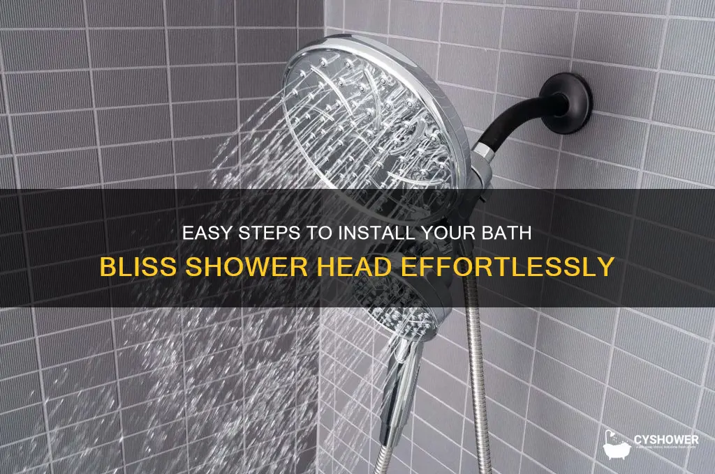 how to install bath bliss shower head