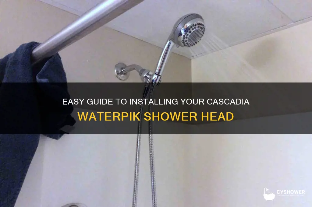 how to install cascadia waterpik shower head
