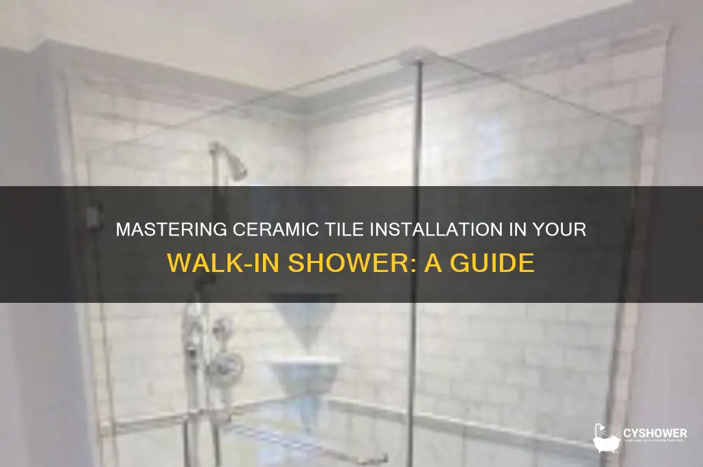 how to install ceramic tile in a walk in shower