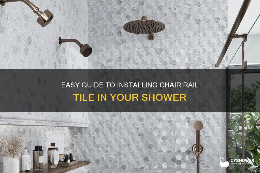how to install chair rail tile in shower