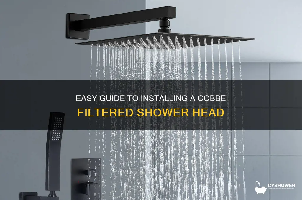 how to install cobbe filtered shower head
