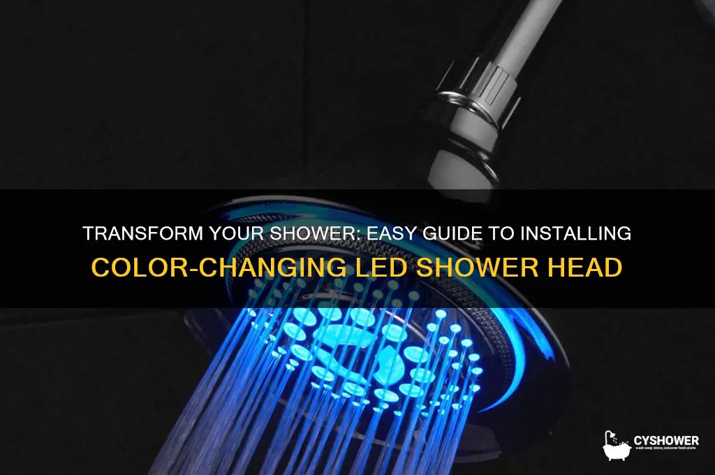 how to install color changing led shower head