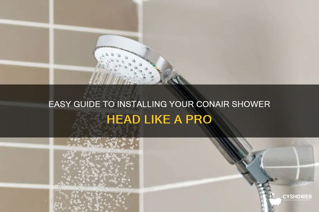 how to install conair shower head