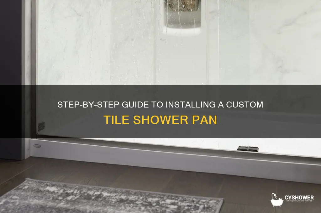 how to install custom tile shower pan