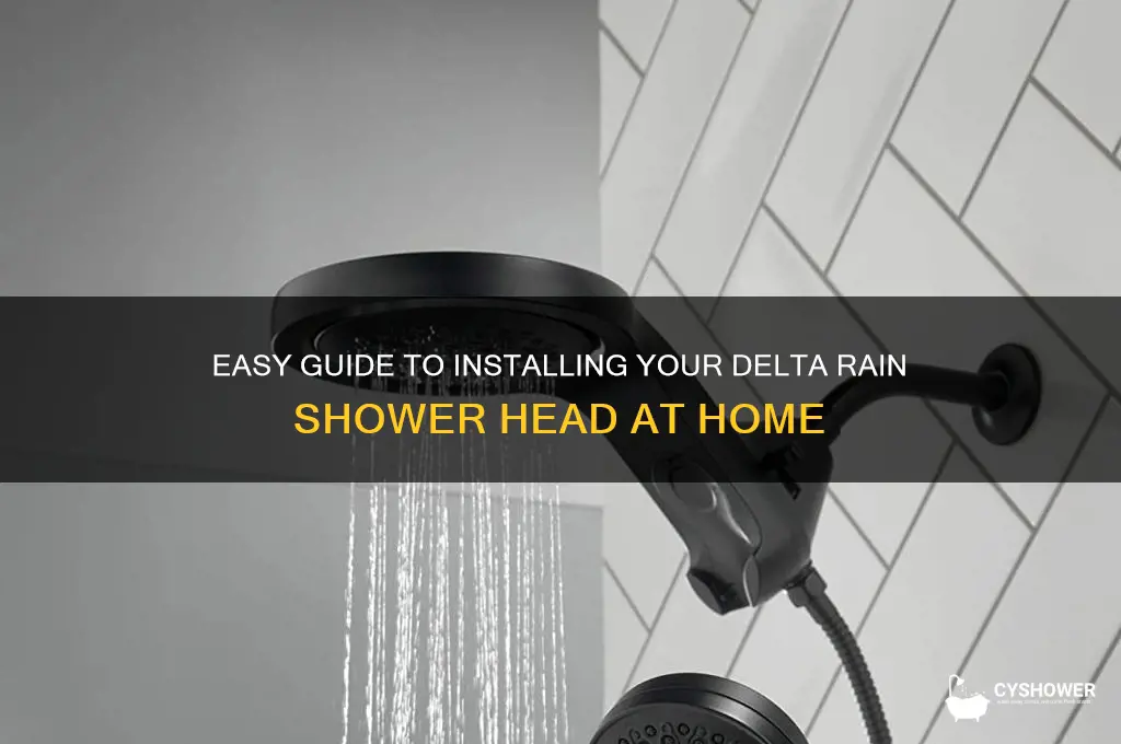 how to install delta rain shower head
