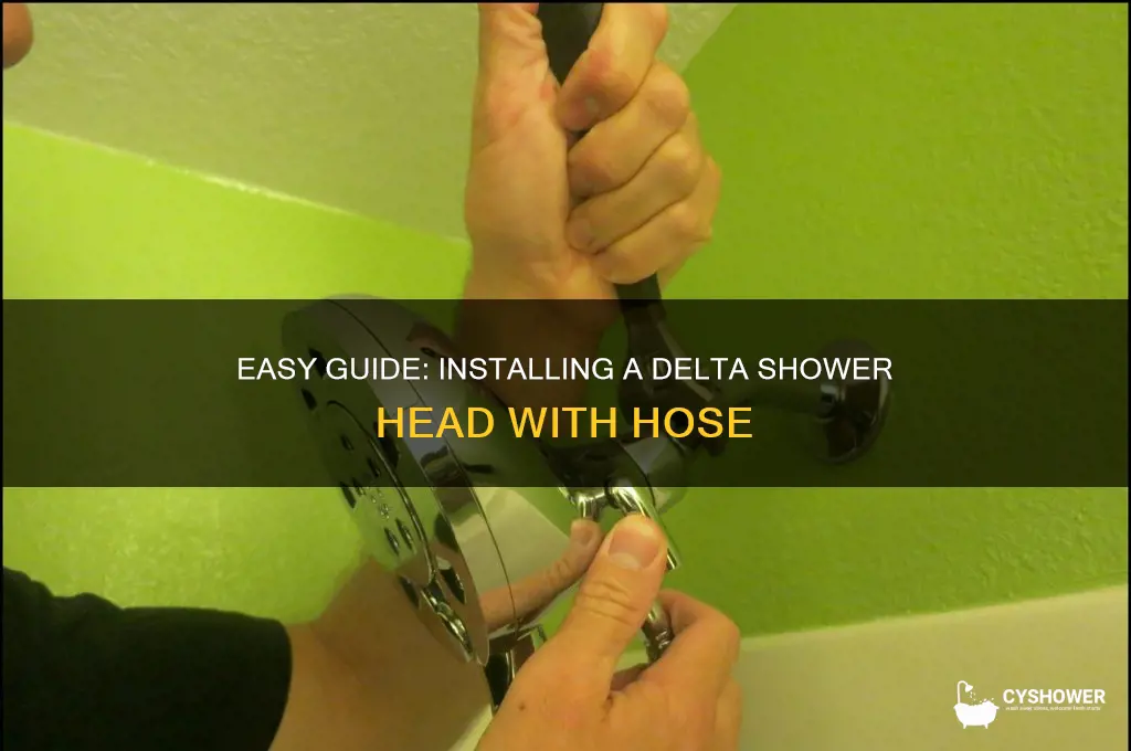 how to install delta shower head with hose