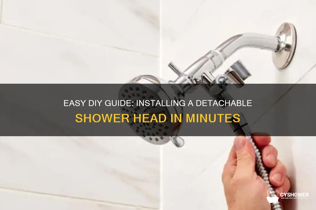 how to install detachable shower head