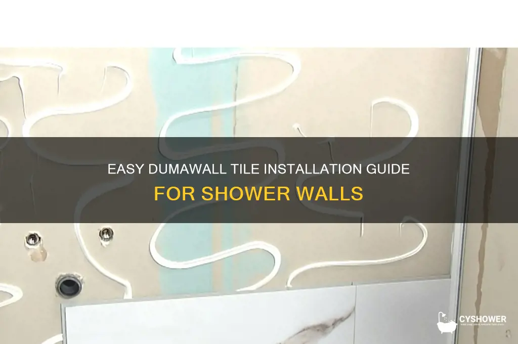 how to install dumawall tile in shower