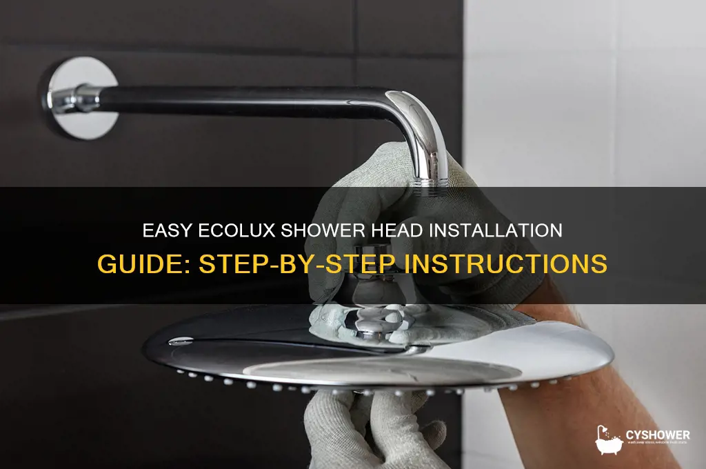 how to install ecolux shower head