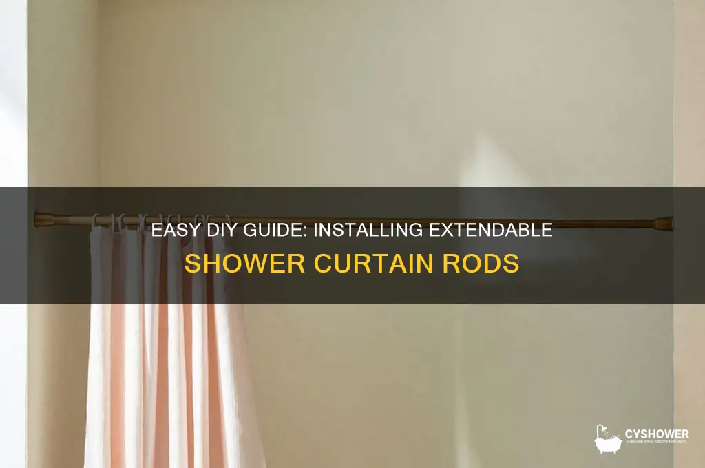 how to install extendable shower curtain rods