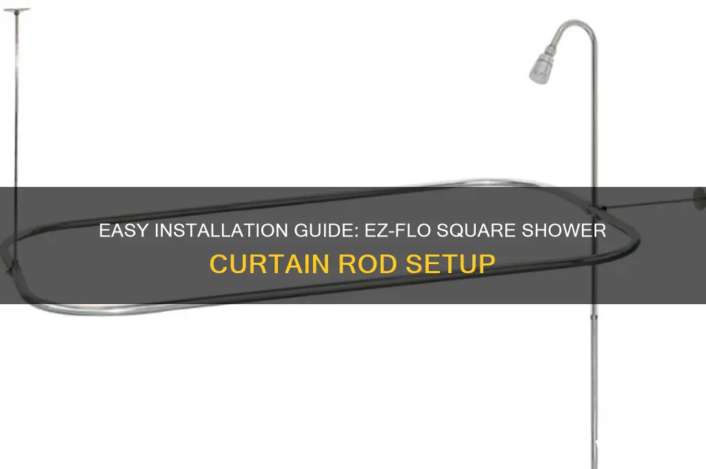 how to install ez-flo square shower curtain rod