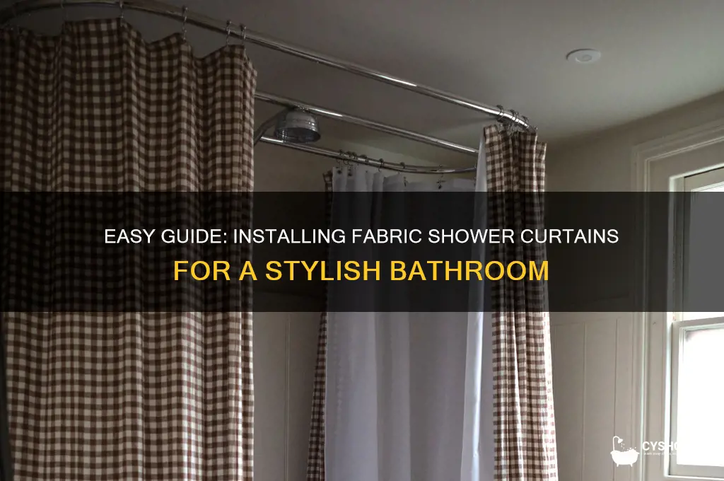 how to install fabric shower curtain