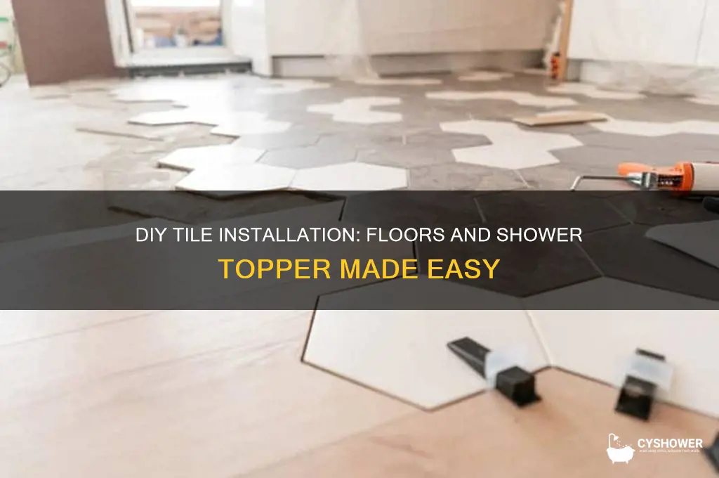 how to install floor tile and shower over topper