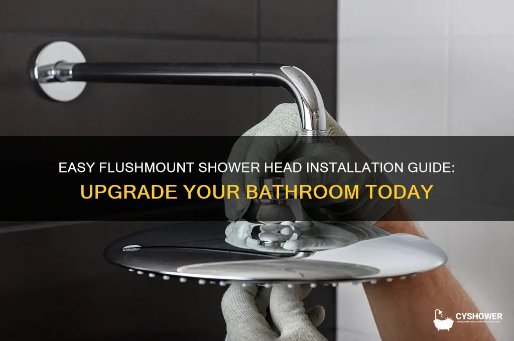 how to install flushmount shower head