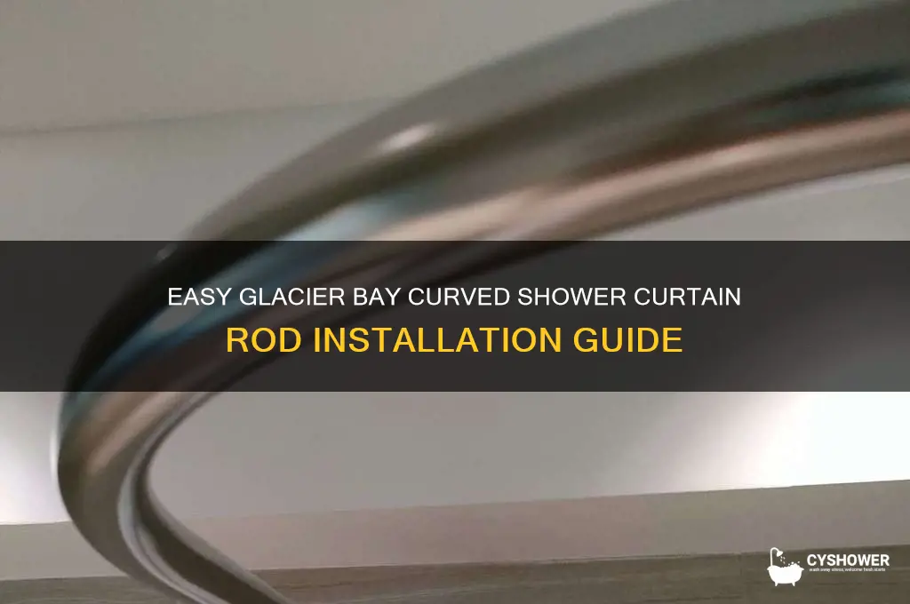 how to install glacier bay curved shower curtain rod