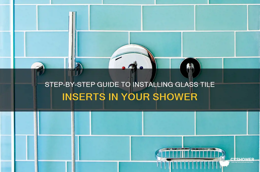 how to install glass tile inserts in shower