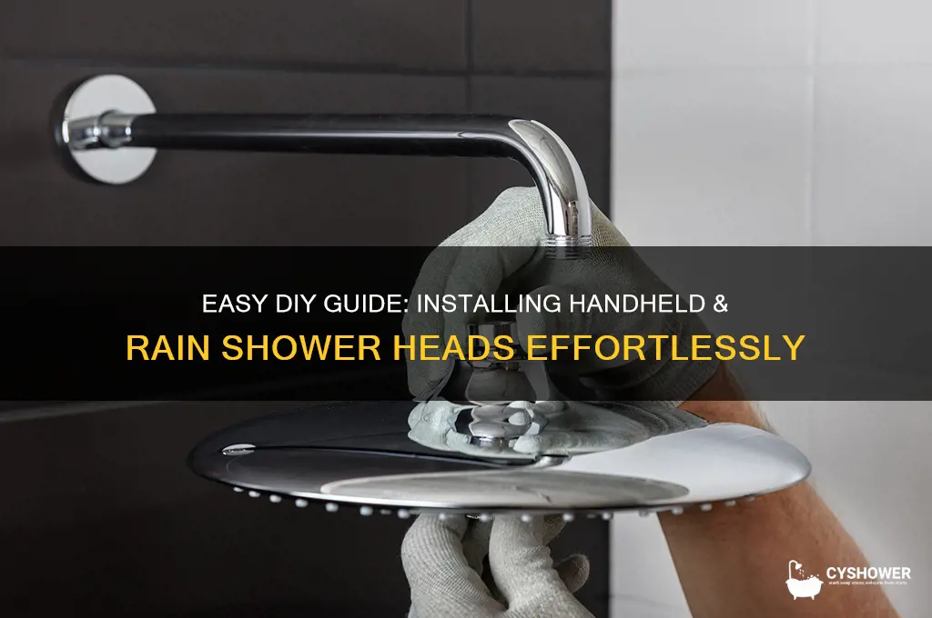 how to install hand held shower head and rain shower