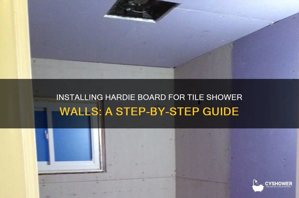 how to install hardie board for a tile shower walls