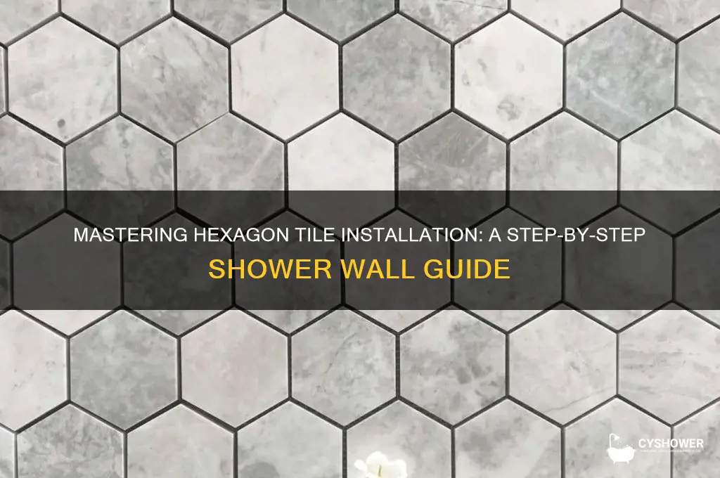 how to install hexagon tile on shower wall