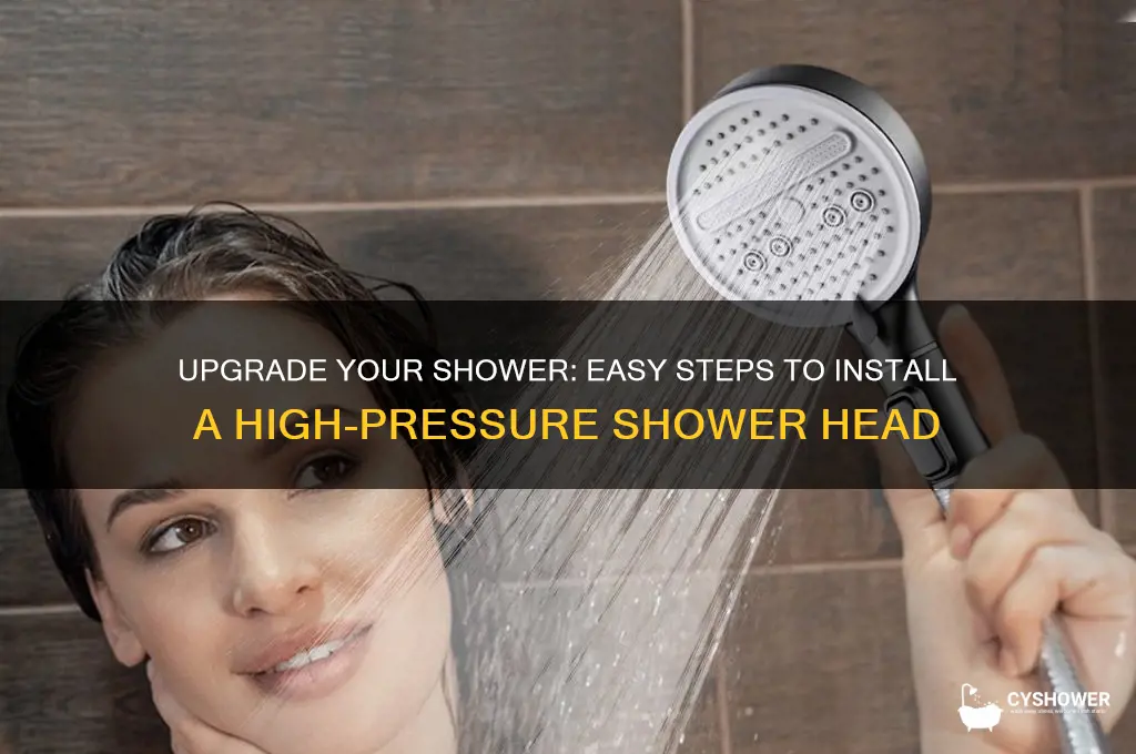 how to install high pressure shower head