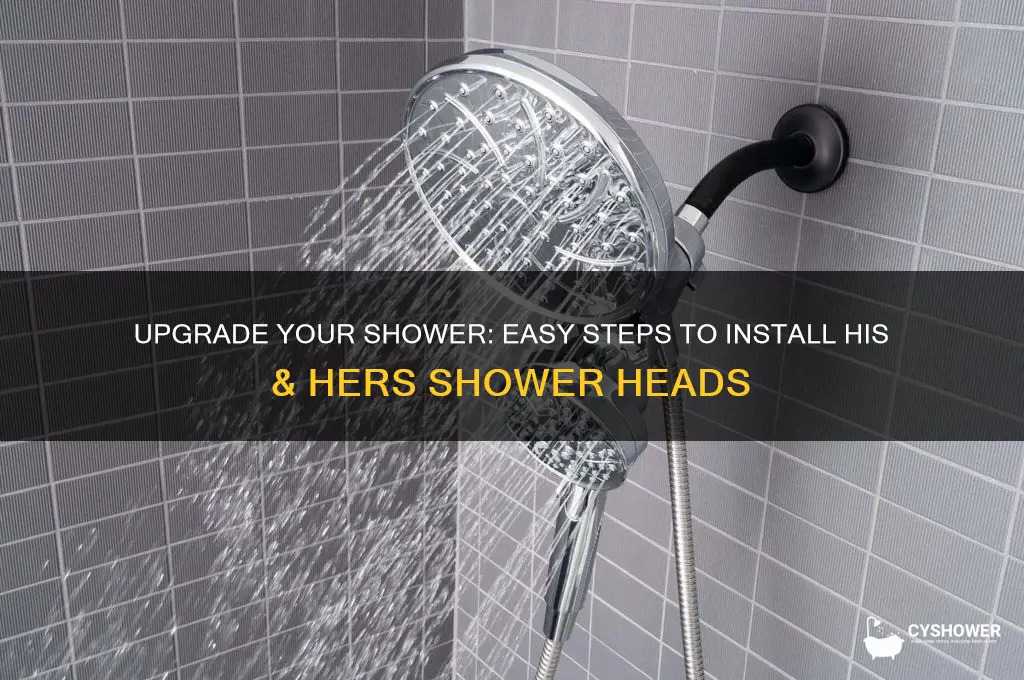 how to install his and hers shower heads