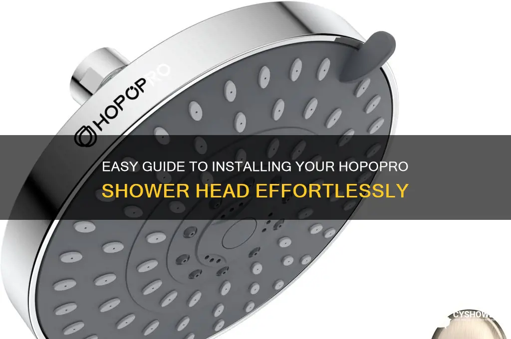 how to install hopopro shower head