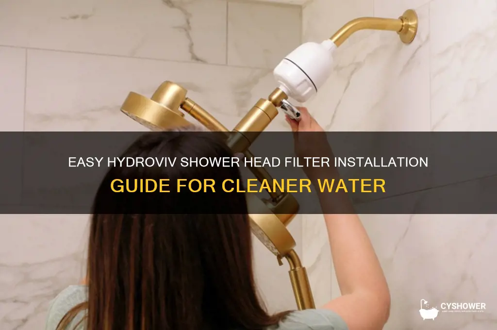how to install hydroviv shower head filter
