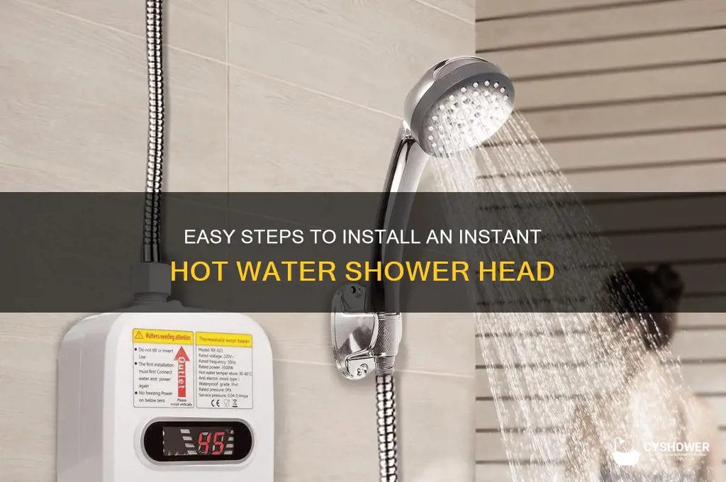 how to install instant hot water shower head