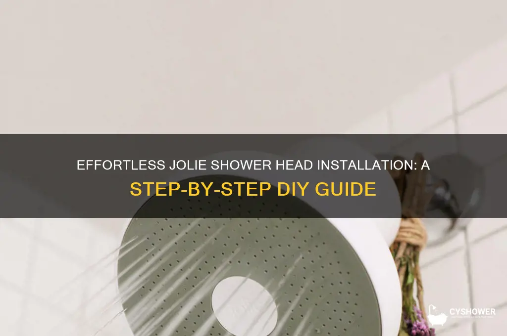how to install jolie shower head