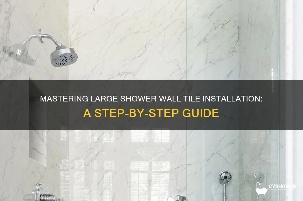 how to install large shower wall tile