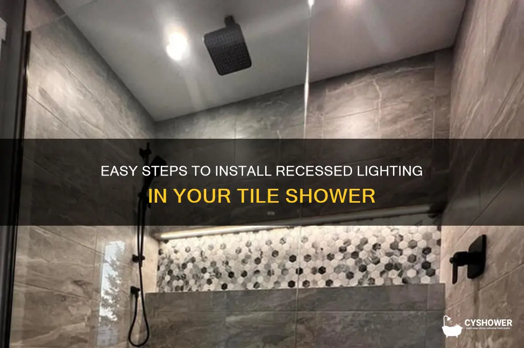 how to install light in tile shower