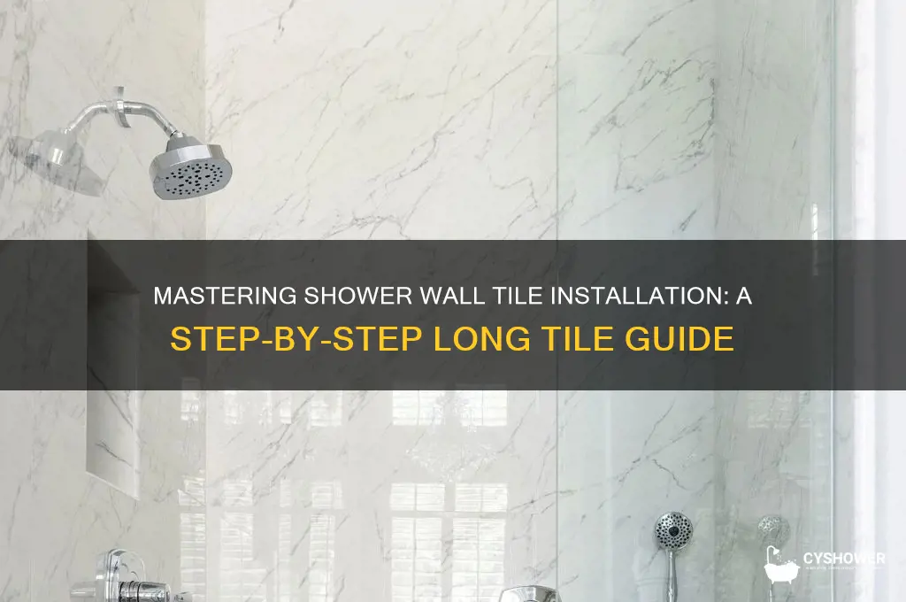 how to install long tile on shower wall