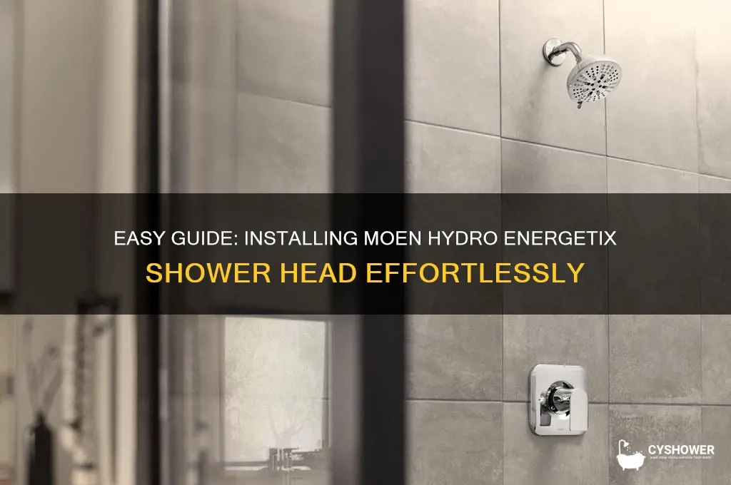how to install moen hydro energetix shower head
