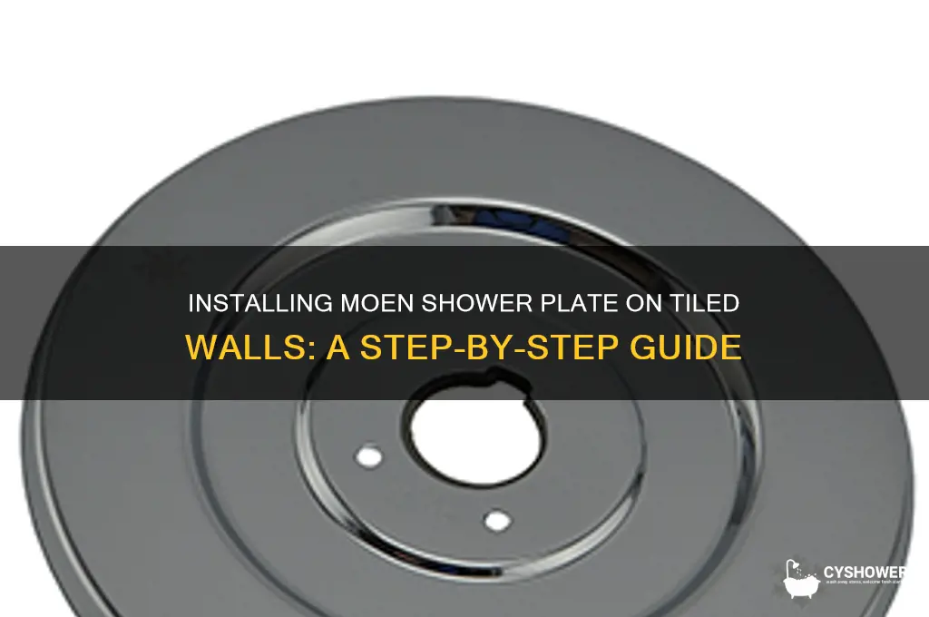 how to install moen shower plate after installing tile