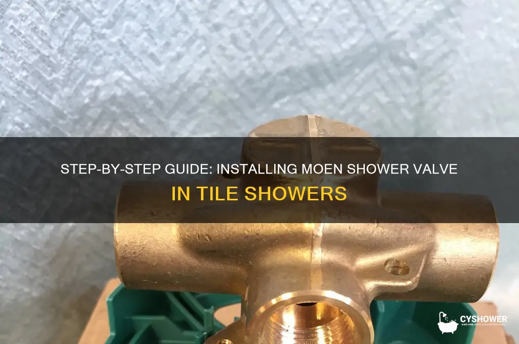 how to install moen shower valve for tile shower