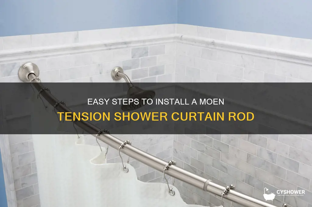 how to install moen tension shower curtain rod