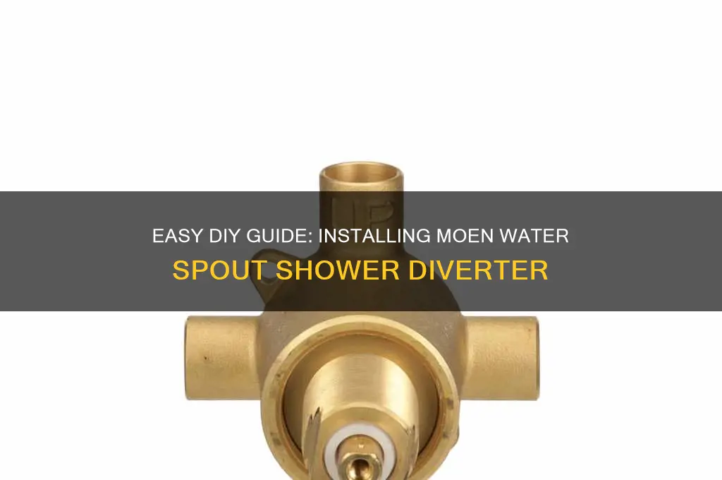 how to install moen water spout shower diverter
