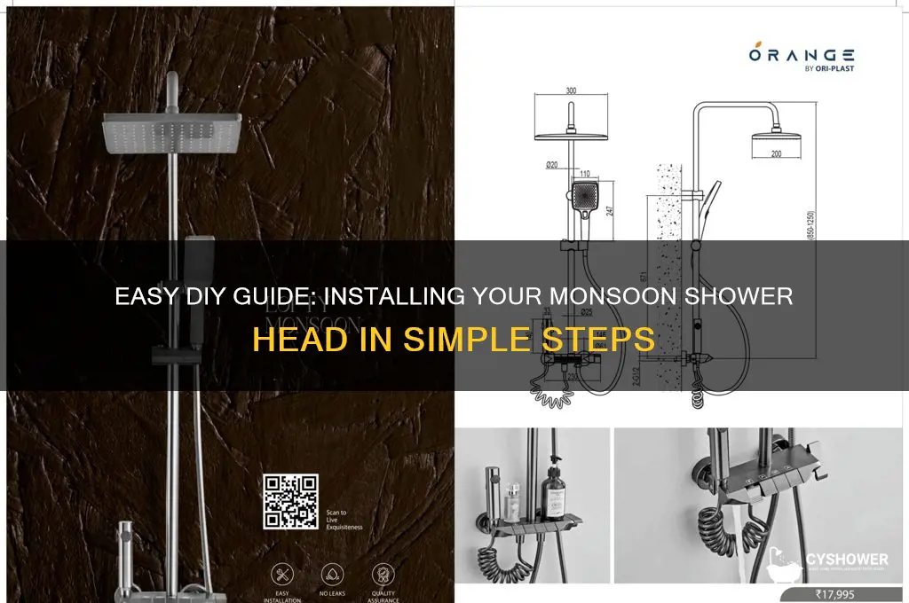 how to install monsoon shower head