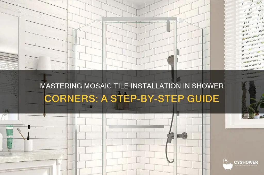 how to install mosaic tile in shower corners