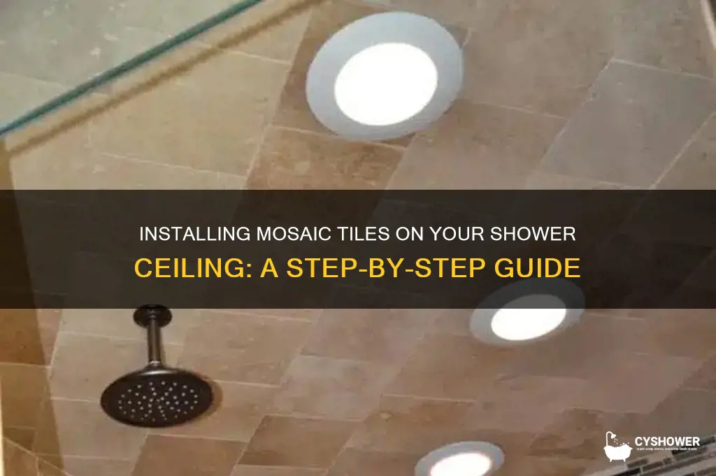 how to install mosaic tile on shower ceiling