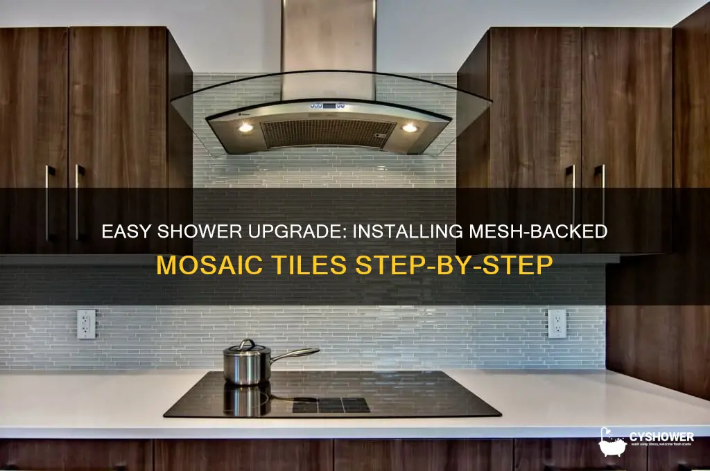 how to install mosaic tiles with mesh backing in shower