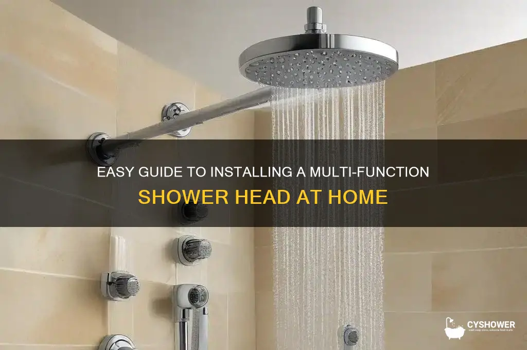 how to install multi function shower head