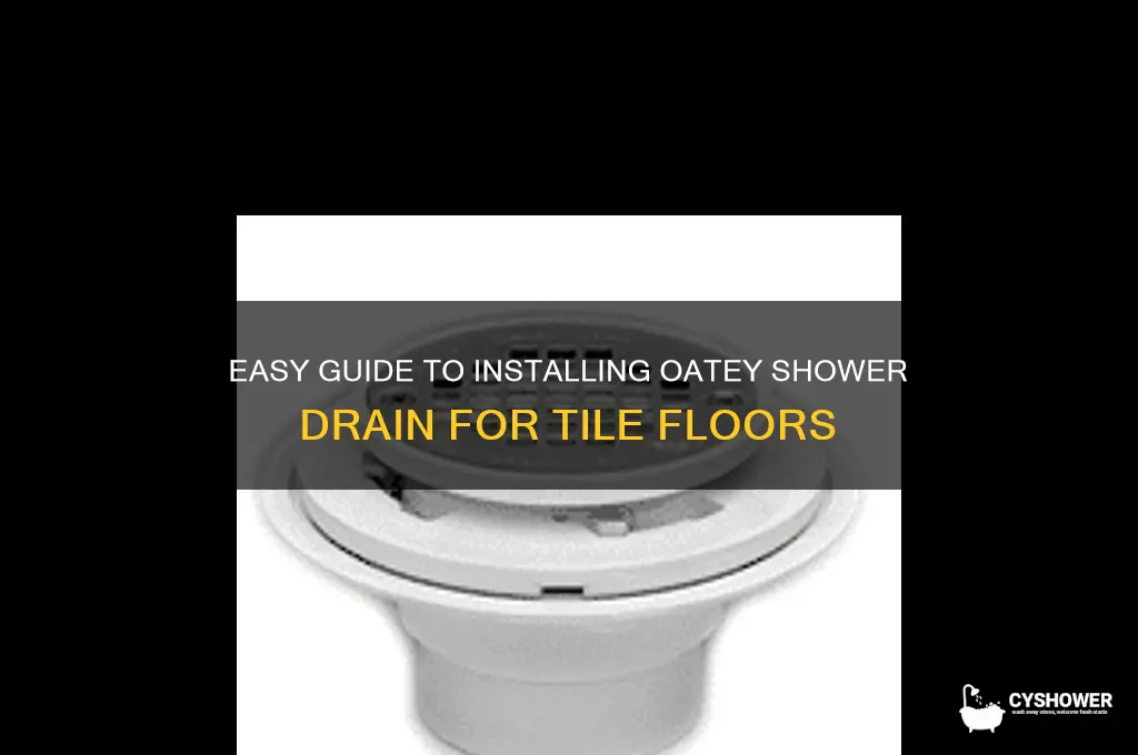 how to install oatey shower drain for tile