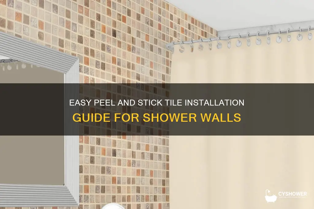 how to install peel and stick tile in shower