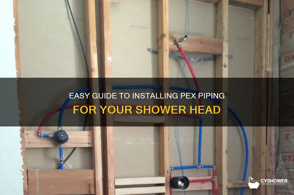 how to install pex piping for shower head