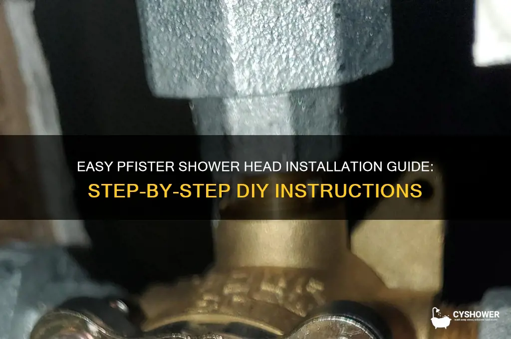 how to install pfister shower head