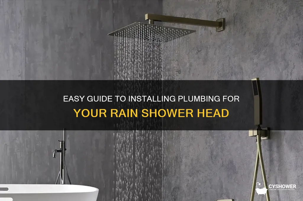 how to install plumbing for a rain shower head