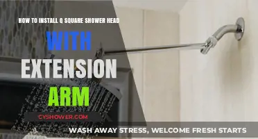 Easy Q Square Shower Head Installation with Extension Arm Guide